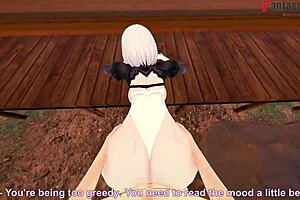 Interrupting 2b for pov doggy and missionary fuck in nier automata