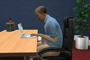 boss fucks his secretary with big tits in anal sex cartoon