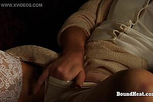 betrayed cargo mistress and huntress playing with sub slave 😈