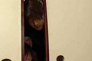 Japanese girl touches her pussy with deep emotion