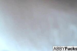 Abigailmac shows big tits and ass in solo lesbian sex