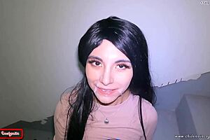 Neighbor catches me jerking off outdoors and punishes with cum on face