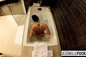 i'm sexy jezebelle bond, filming myself masturbating in the bath.