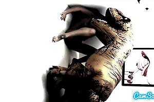 Lesbian latina step sister gets fucked by teen 18+ loving trex on her dorm room 😘