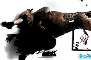 Lesbian latina step sister gets fucked by teen 18+ loving trex on her dorm room 😘