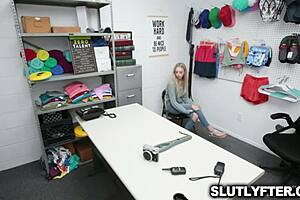 Blonde Lily Larimar Caught Shoplifting and Slammed Hard