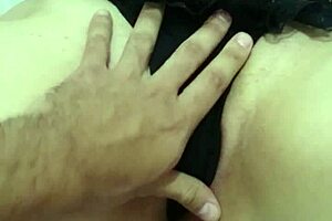 redhead girl touches her pink pussy softly