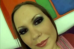 blonde babe in lingerie poses deeply in missionary position