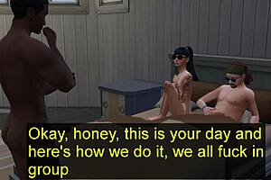 husband sharing his wife with black friend on her birthday