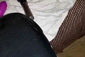 Velvet Rain Squirts With Huge Toy Watching Porn.