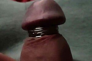 Check out Ifoslave playing with cock rings in extreme bondage.