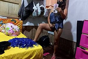 practicing sexy dances at home, then seducing stepbrother for a ride