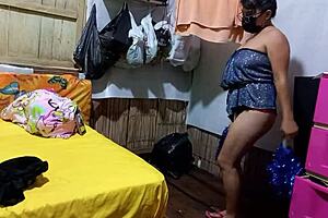 practicing sexy dances at home, then seducing stepbrother for a ride