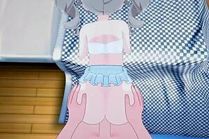 Genshin Impact - Fuck Barbara POV Gives a Blowjob Cum on Her Stomach 3D Hentai!