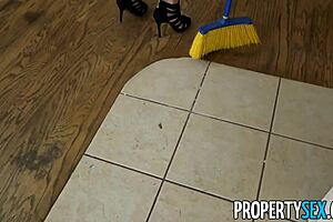 Real Estate Agent Fucks Handyman in Doggystyle with Monster Cock.