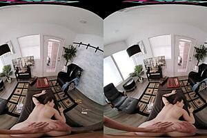 Sexy Brunette Aubree Valentine Bent Over in Doggystyle and Cowgirl Riding for Creampie