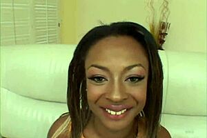 black teen 18+ gets first time anal gangbang with face fucking 😈