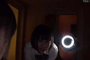 Petite 18-Year-Old Japanese Cutie Devours Monster Cock Hard