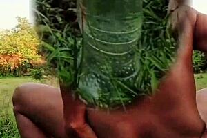 Myanmar gay twink plays naked outdoor solo in anal assfucking