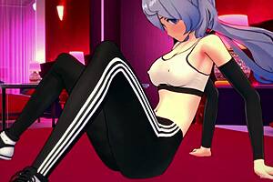 ganyu undergoes intense footjob training in this hentai scene