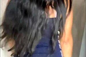 Latina bent over for doggystyle creampie with stranger in public for cash