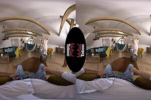 Virtual taboo: split on his cock