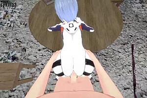 Rei Ayanami Having Sex in City POV, Man It’s Wild Evangelion Short!