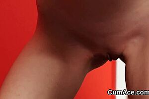 Unusual peach endures blowbang with cumshot on her face. She swallows all the jizz in pov view.