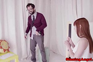 Smalltits beauty assfucked on the floor