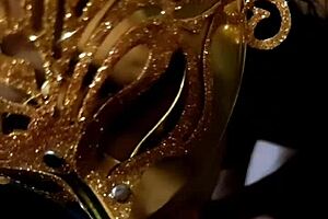 latina in bathroom with neighbor swallowing