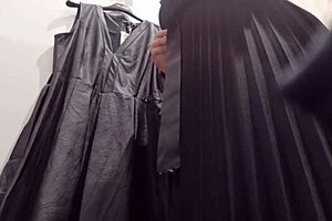 Mother-in-Law Italian Fat Takes You to Clothing Store for Leather Clothes