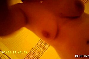 Spy Camera Captures Nude Tits in Shower Without Her Knowing