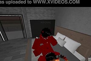 demon passionately fucks hot rich femboy in rough missionary deepthroat creampie.