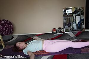 Yoga lesson 362 with a European wife practicing poses in a relaxed setting.