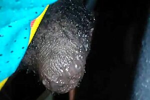 Hey, this transsexual is leaving the store with a sloppy big cock! 😏