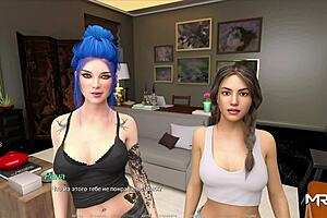 Girlfriend kisses girlfriend in acting lessons, exploring hentai anime dynamics