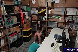 Pretty shoplifter lily adams gets her twat ripped by monster cock