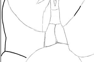 Drawing black big booty in doggy style position!