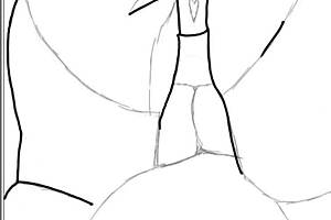 Drawing black big booty in doggy style position!