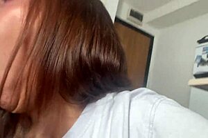 In My Selfie Vlog, I Give Him A Sloppy Blowjob While He Works