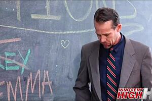 Two Petite Teens Take Turns Pleasing Teacher