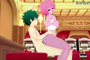 Mina Ashido and Momo Yaoyorozu bunny girl intense sex.