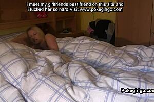 Watch this amateur blond babe squirt during wild home sex with her partner?