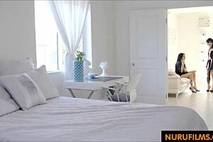 i and my emo tatooed coworker enjoi our day off with a oiled nuru massage and lesbain sex