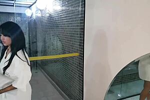 wow, massagem com pau grande e grosso, latina brunette loves it! 😍