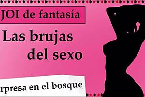 Intense jerk off instructions in medieval fantasy caught in woods