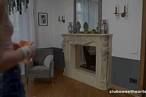 kate love feels horny, from dusting to fingering her wet pussy