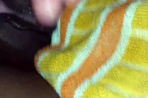 Watch as my girlfriend's black pussy squirts in intense orgasm with friend