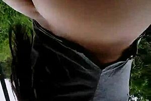 Vanesa Undressing in the Public Park Outdoors