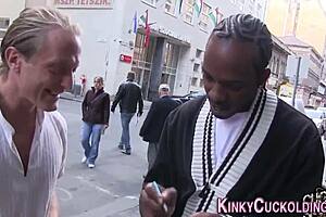 European babe rides that big black cock